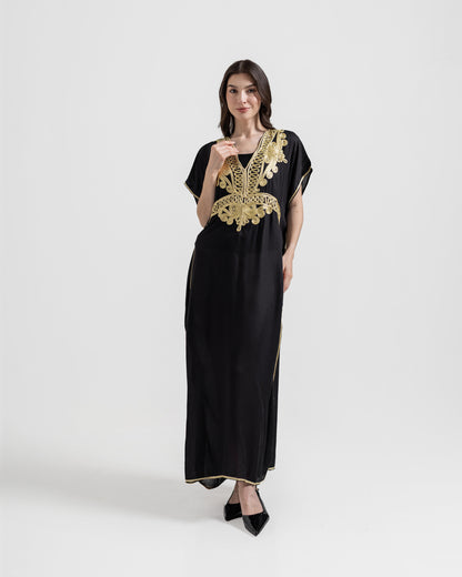 Gandoura Faracha Bordir Emas Khas Maroko Home Wear