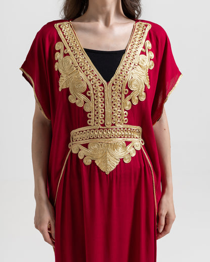 Gandoura Faracha Bordir Emas Khas Maroko Home Wear