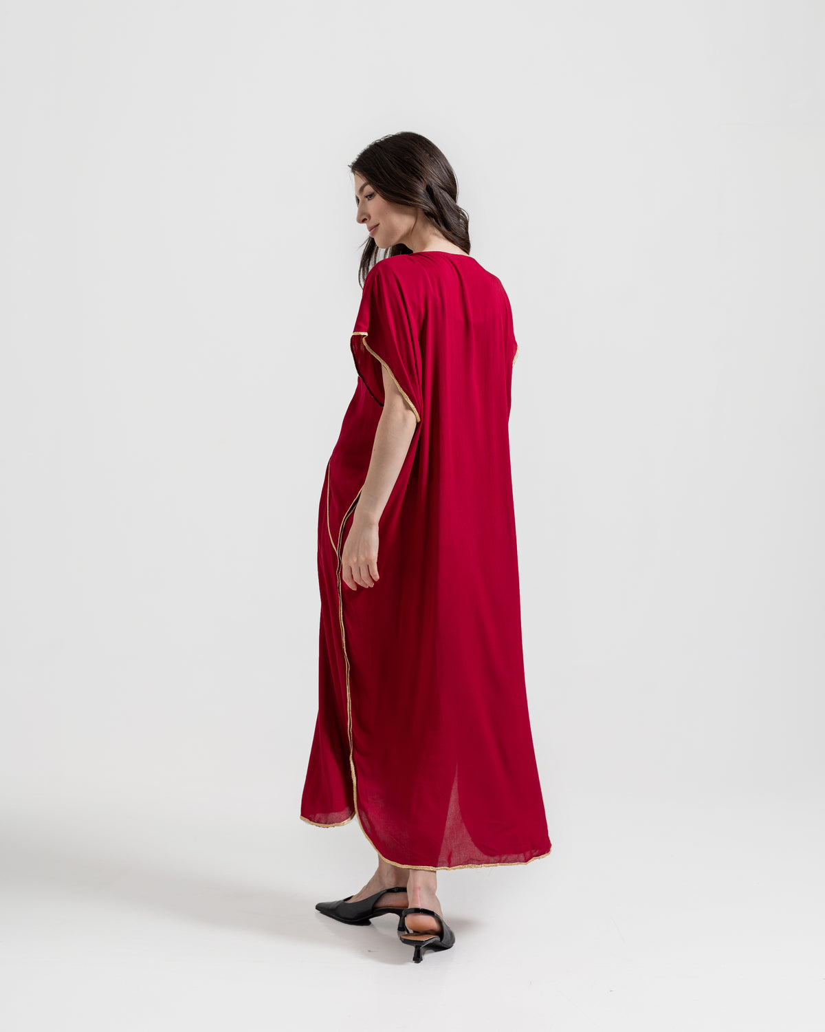 Gandoura Faracha Bordir Emas Khas Maroko Home Wear