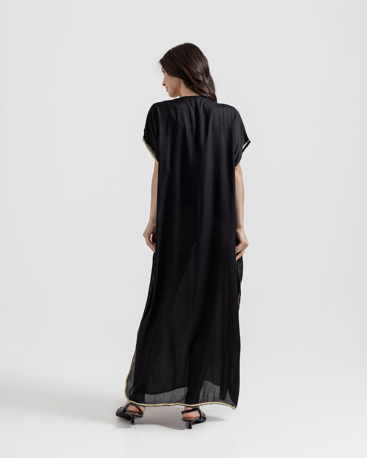 Gandoura Faracha Bordir Emas Khas Maroko Home Wear