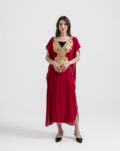 Gandoura Faracha Bordir Emas Khas Maroko Home Wear